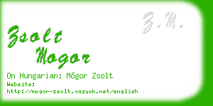 zsolt mogor business card