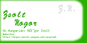 zsolt mogor business card